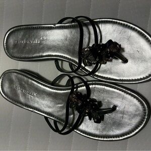 Silver Strappy Sandals